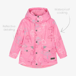 Mitty James-Pink Hooded Waterproof Umbrella Raincoat | Childrensalon