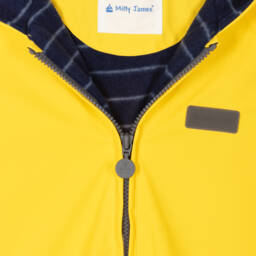 Mitty James-Yellow Hooded Waterproof Rainsuit | Childrensalon