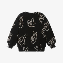 Molo-Black Organic Cotton Positive Hands Sweatshirt | Childrensalon