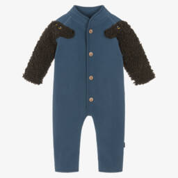 Molo-Комбинезон синий флисовый с рукавами в виде собак | Childrensalon