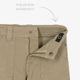 Molo-Boys Beige Cotton Twill Cargo Trousers | Childrensalon