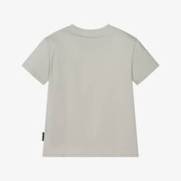 Molo-Boys Beige Organic Cotton Lion Graphic T-Shirt | Childrensalon