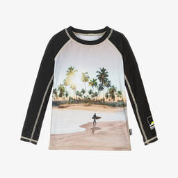 توب سباحة واقي من الشمس لون بيج للأولاد (UPF50+)