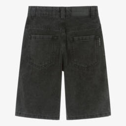 Molo-Boys Black Washed Denim Relaxed Fit Shorts | Childrensalon