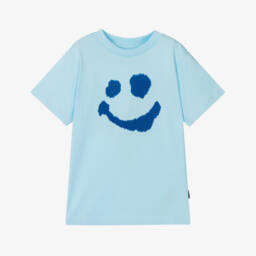 Molo-تيشيرت قطن بطبعة جرافيك لون أزرق للأولاد | Childrensalon