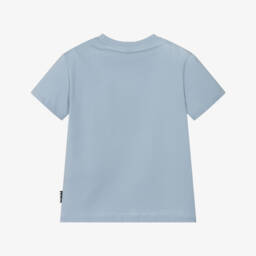 Molo-Boys Blue Organic Cotton Dino Graphic T-Shirt | Childrensalon