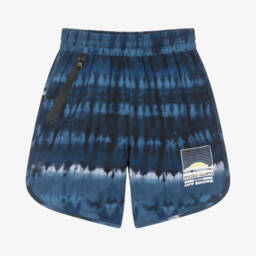 Molo Boys Blue Tie-Dye Swim Shorts (UPF50+) Childrensalon