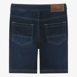 Molo-Boys Dark Blue Denim Drawstring Shorts | Childrensalon
