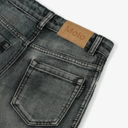 Molo-Dark Grey Washed Denim Relaxed Fit Jeans | Childrensalon