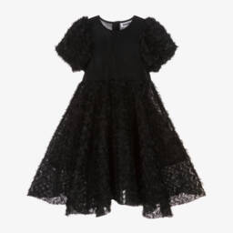 Molo-Girls Black Tulle Petal Dress | Childrensalon