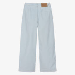 Molo-بنطلون كوردروي بقصة واسعة لون أزرق للبنات | Childrensalon