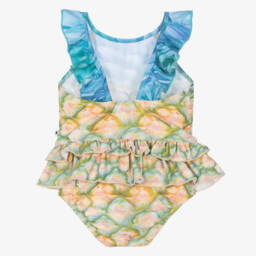 Molo-مايوه بطبعة أناناس لون أزرق وأخضر (+UPF50) | Childrensalon