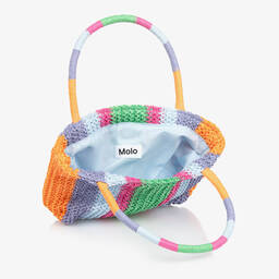 Molo-حقيبة قش مقلمة بألوان متعددة (29 سم) | Childrensalon