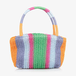 Molo-حقيبة قش مقلمة بألوان متعددة (29 سم) | Childrensalon