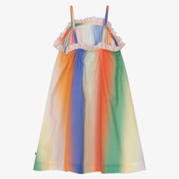 Molo-Girls Cotton Rainbow Stripe Maxi Beach Dress | Childrensalon