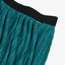 Molo-Girls Glittery Green Pleated Skirt | Childrensalon