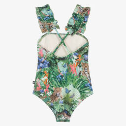 Molo-مايوه بطبعة استوائية لون أخضر | Childrensalon