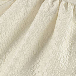 Molo-Girls Ivory Floral Satin Jacquard Skirt | Childrensalon