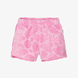 شورت بنقشة فواكه قطن لون زهري