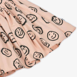 Molo-Girls Pink Organic Cotton Mood Faces Skirt | Childrensalon