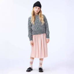 Molo-Юбка плиссе велюровая розовая для девочек | Childrensalon