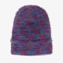 Molo-Шапка-бини фиолетовая пушистая вязаная для девочек | Childrensalon
