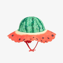 Girls Red Watermelon Sun Hat (UPF50+)
