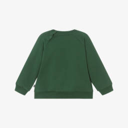Molo-Green Organic Cotton Smiling Face Sweatshirt | Childrensalon