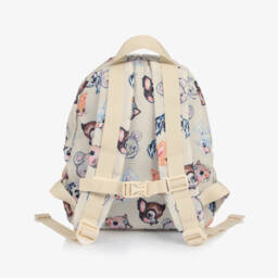 Molo-Ivory Animal Print Backpack (30cm) | Childrensalon