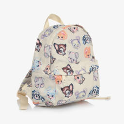 Molo-Ivory Animal Print Backpack (30cm) | Childrensalon