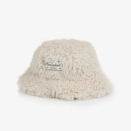 Molo-Шляпа-ведро кремовая пушистая из искусственного меха | Childrensalon