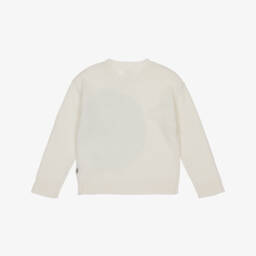 Molo-Ivory Wool Knit Drippy Smile Sweater | Childrensalon