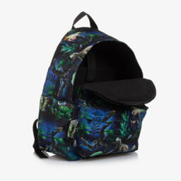 Molo-حقيبة ظهر بطبعة ديناصورات كانفاس لون كحلي للأولاد (42 سم) | Childrensalon