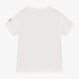 Moncler Enfant-تيشيرت أطفال ولادي قطن جيرسي لون عاجي | Childrensalon