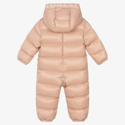 Moncler Enfant-Baby Girls Pink Down Salongo Snowsuit | Childrensalon
