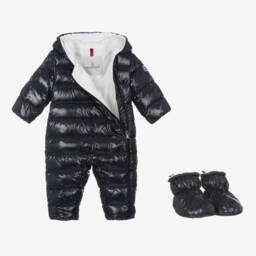 Moncler Enfant-Blue Down Padded Indro Puffer Snowsuit | Childrensalon