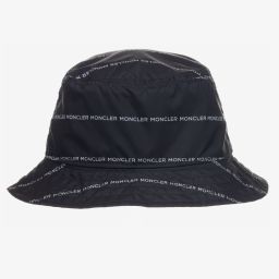 Moncler Enfant-Blue & White Logo Sun Hat | Childrensalon