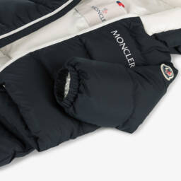 Moncler Enfant-Blue Xola Down Padded Puffer Snowsuit | Childrensalon