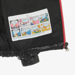 Moncler Enfant-جاكيت Aubert مبطن بريش لون أسود للأولاد | Childrensalon