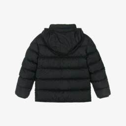 Moncler Enfant-جاكيت منفوخ مبطن بالريش لون أسود للأولاد | Childrensalon