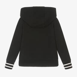 Moncler Enfant-توب بسحاب مبطن بريش لون أسود للأولاد | Childrensalon