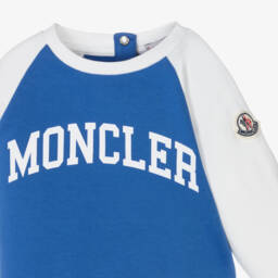 Moncler Enfant-Boys Blue & White Cotton Tracksuit | Childrensalon