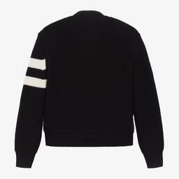 Moncler Enfant-توب بسحاب مبطن وصوف محبوك لون كحلي للأولاد | Childrensalon