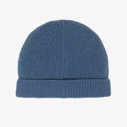 Moncler Enfant-Шапка бини голубая из шерсти для мальчиков | Childrensalon