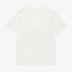 Moncler Enfant-تيشيرت قطن لون عاجي للأولاد | Childrensalon