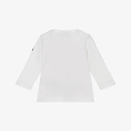 Moncler Enfant-Топ кремовый хлопковый с карманом и мишкой для мальчиков | Childrensalon
