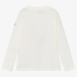 Moncler Enfant-Boys Ivory Cotton Top | Childrensalon