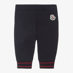 Moncler Enfant-بنطلون رياضي قطن لون كحلي للأولاد | Childrensalon