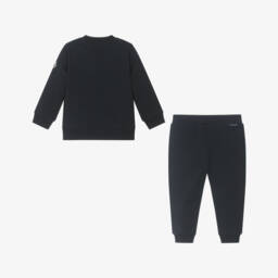 Moncler Enfant-Boys Navy Blue Cotton Tracksuit | Childrensalon