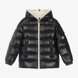 Moncler Enfant-جاكيت بافر مبطن بريش لون كحلي للأولاد | Childrensalon